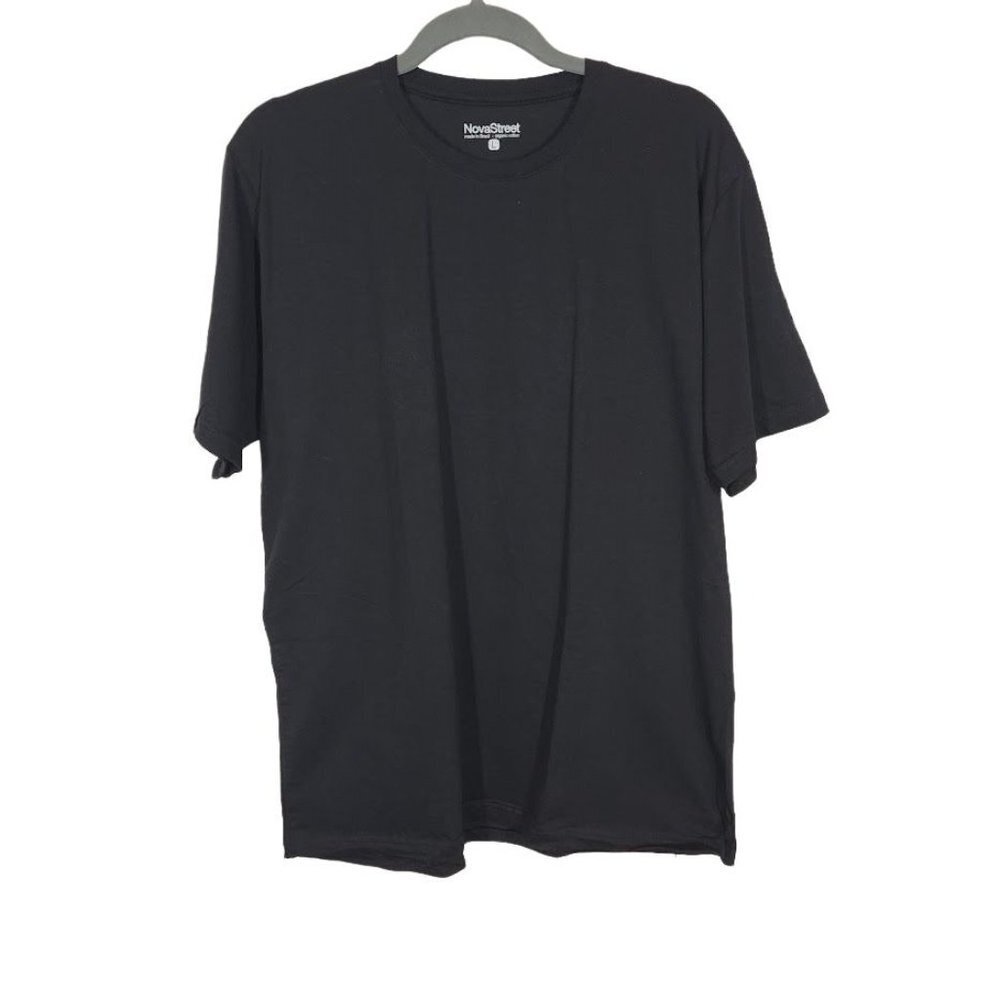 NovaStreet Men's Short Sleeve Tee in Black Size Large